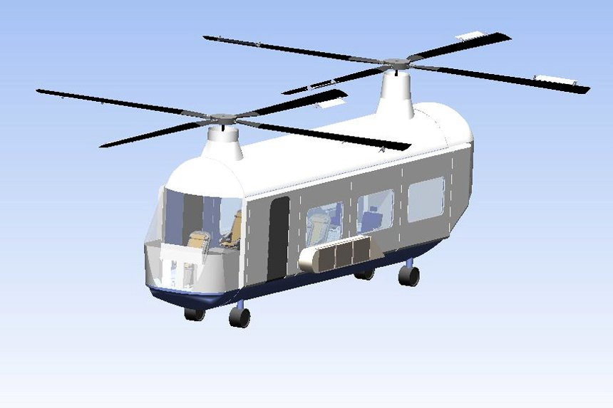 Pennsylvania State University MG-76 Catacopter tandem all-electric helicopter Pennsylvania State University MG-76 Catacopter tandem all-electric helicopter